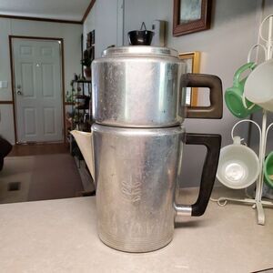Vintage Sears Aluminum Drip Coffee Maker Pot 8 Cup Model 571.880